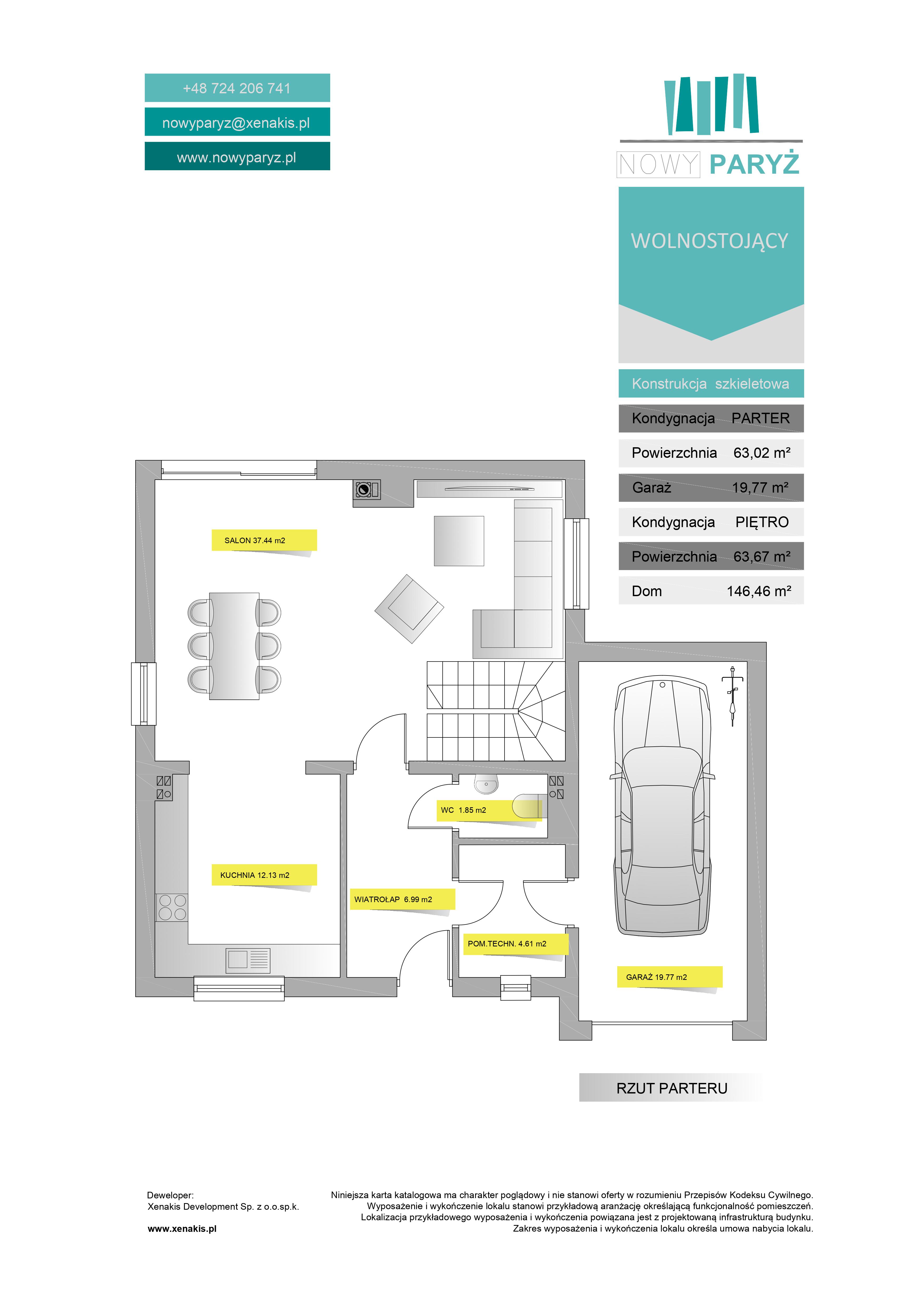 Dom Szkieletowy 146 m2 - Parter